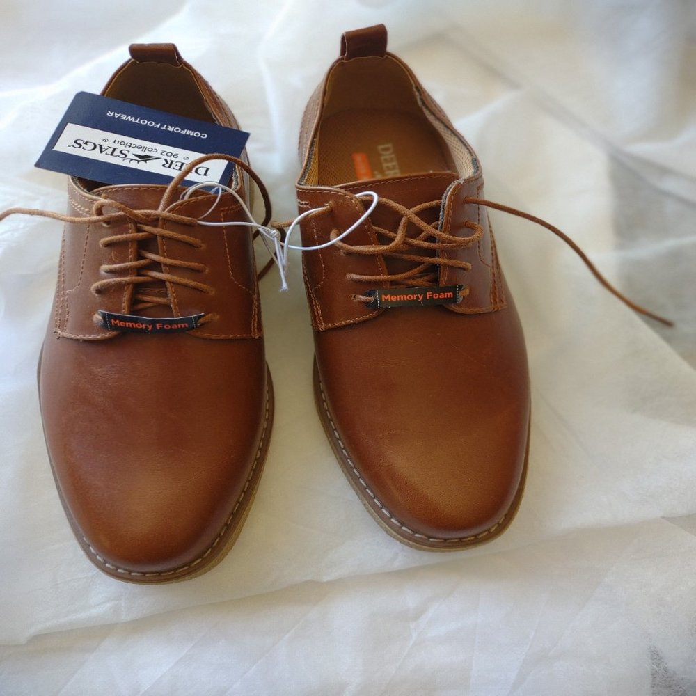 Deer Stags Men's Brown Mitchell Lace-up Shoes SIZE 10.5 M NEW - Picture 2 of 13
